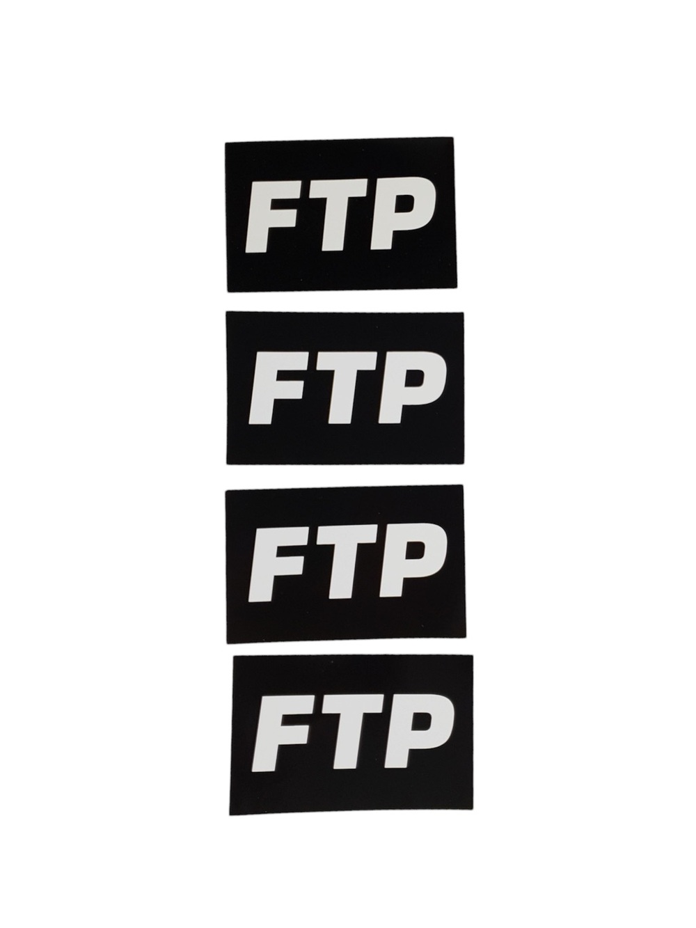 Set of 4 FTP FuckThePopulation Black Box Logo Stickers - 100% Authentic